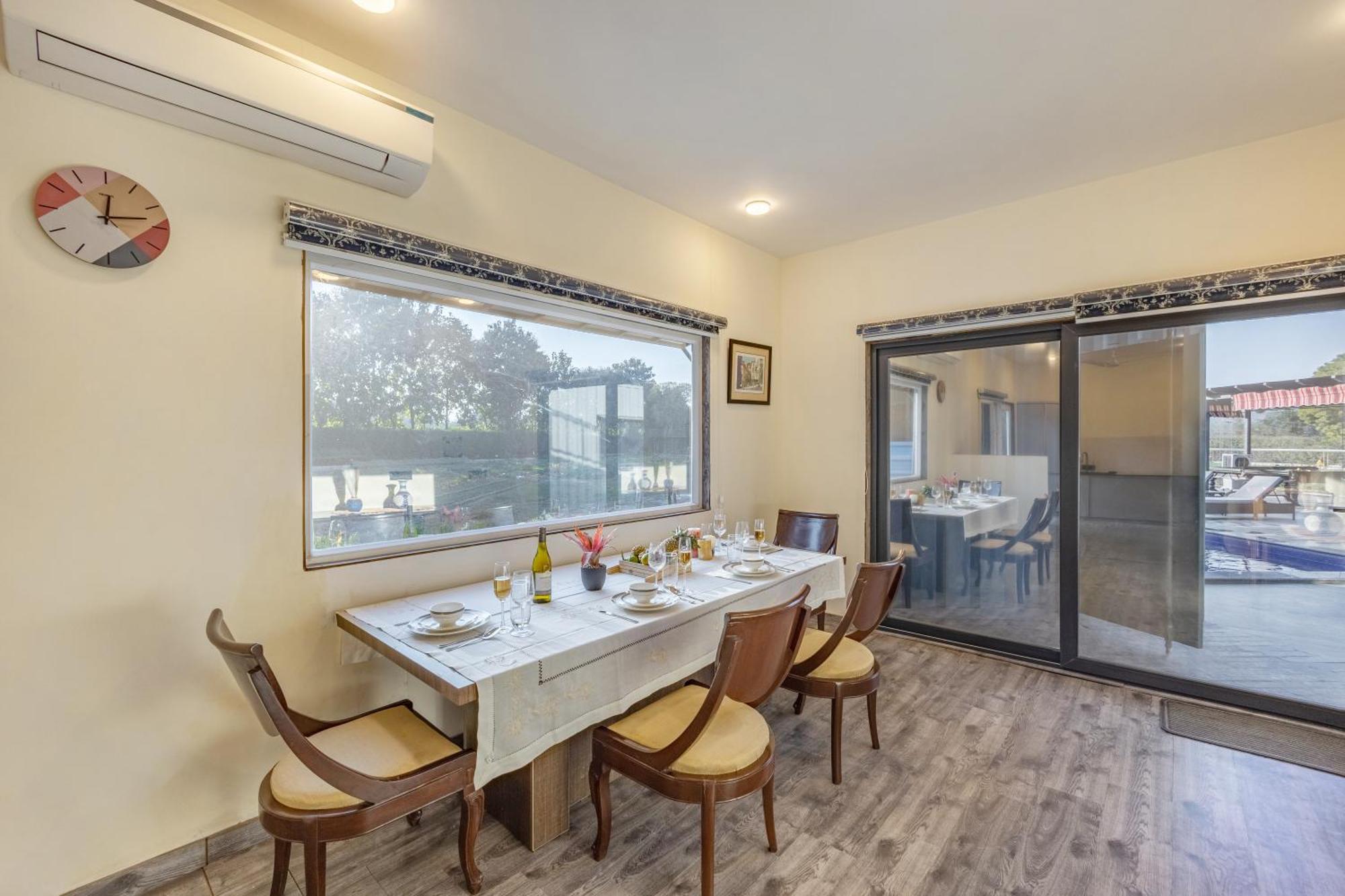 Elivaas Hidden Oasis 4Bhk With Pool, Mud House & Container House Vila Dhauj Exterior foto