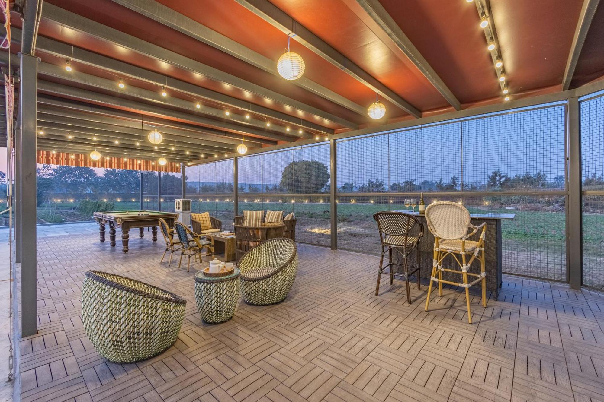 Elivaas Hidden Oasis 4Bhk With Pool, Mud House & Container House Vila Dhauj Exterior foto