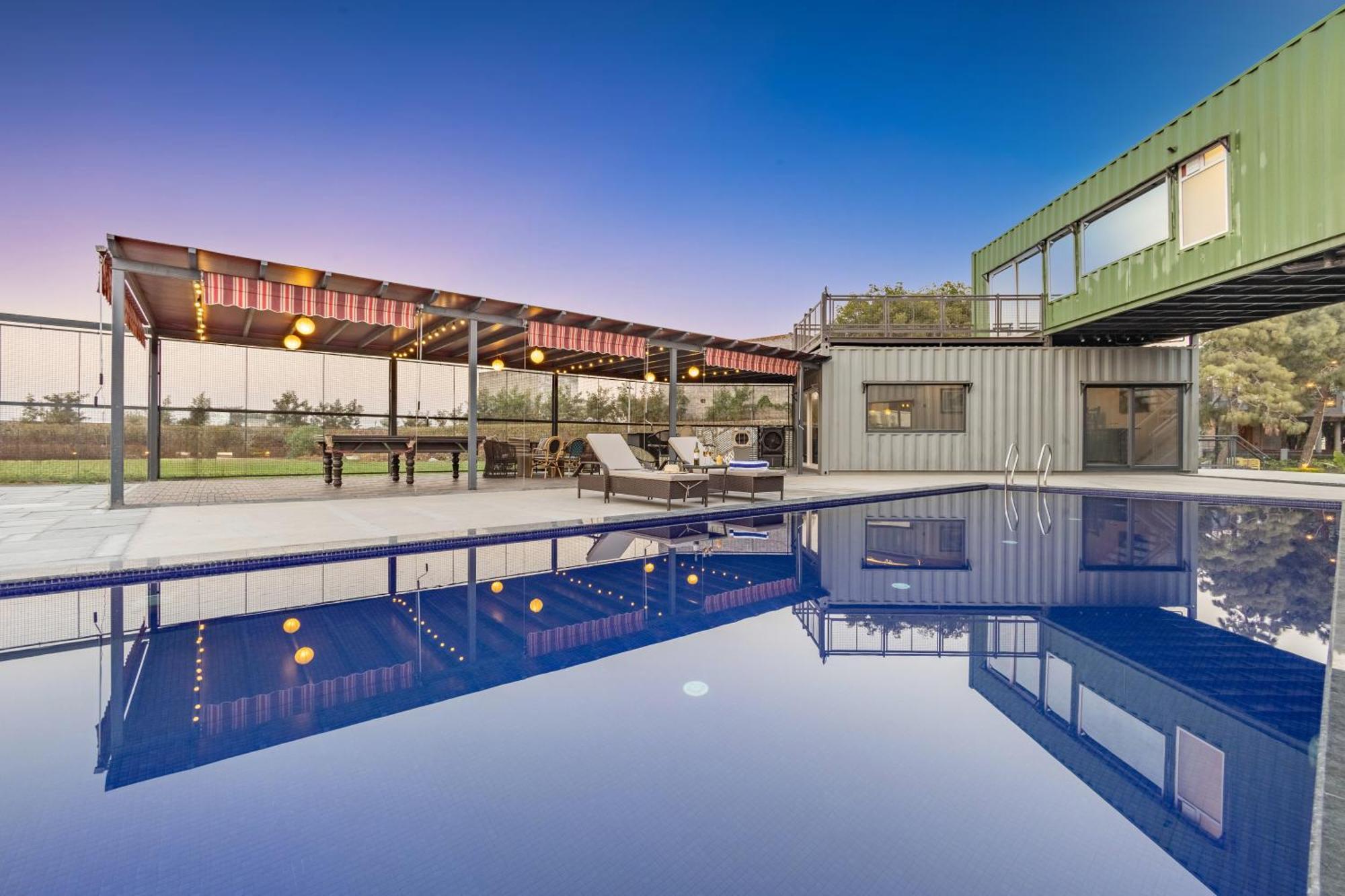 Elivaas Hidden Oasis 4Bhk With Pool, Mud House & Container House Vila Dhauj Exterior foto